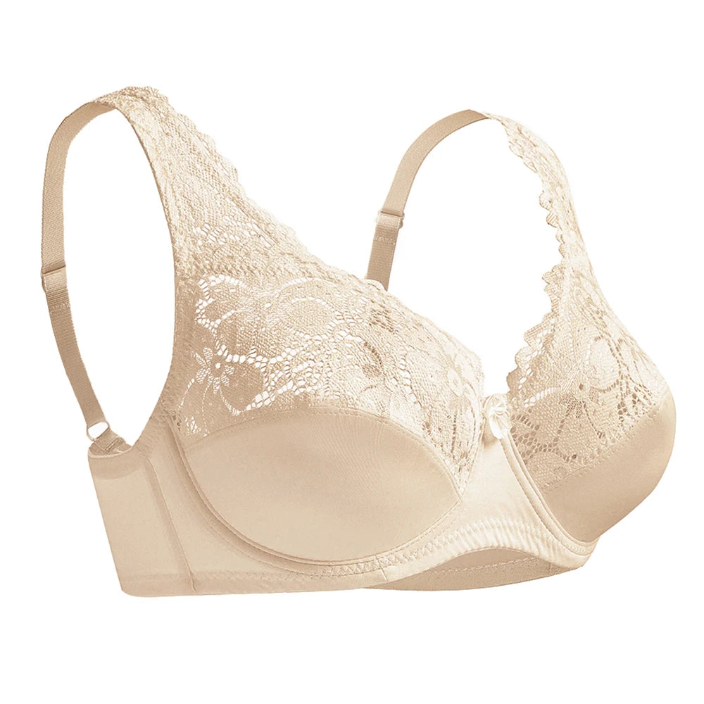 Bras For Womens Lingerie Floral Lace Bra Underwire Brassiere Perspective Plus Size Underwear Female Sexy  BH Tops