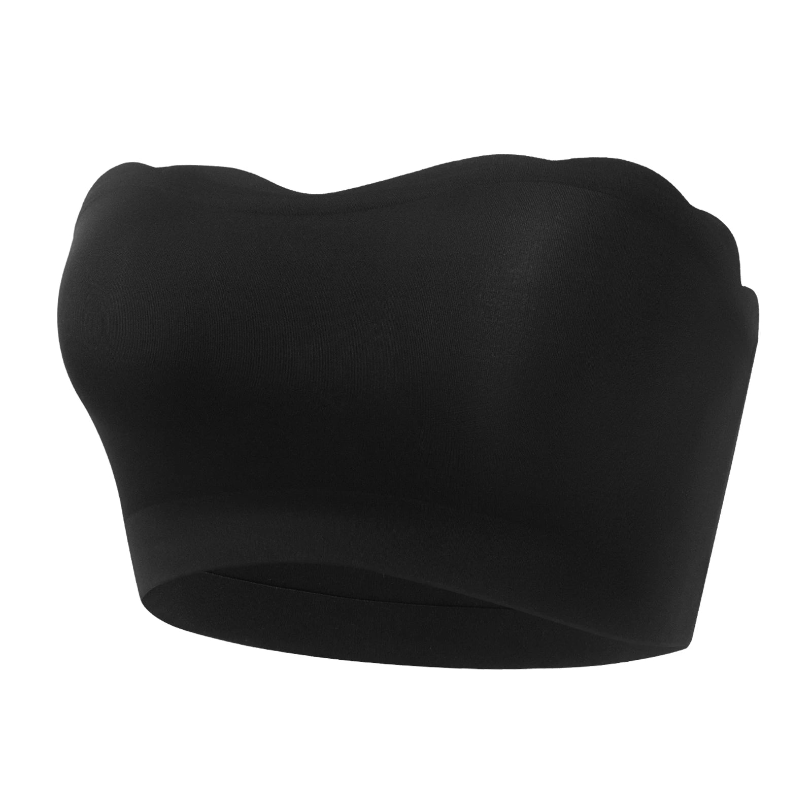 Black Strapless Bandeau Summer Fashion Seamless Thin Underwear Sexy Comfortable Push Up Bralette Wireless Lingerie