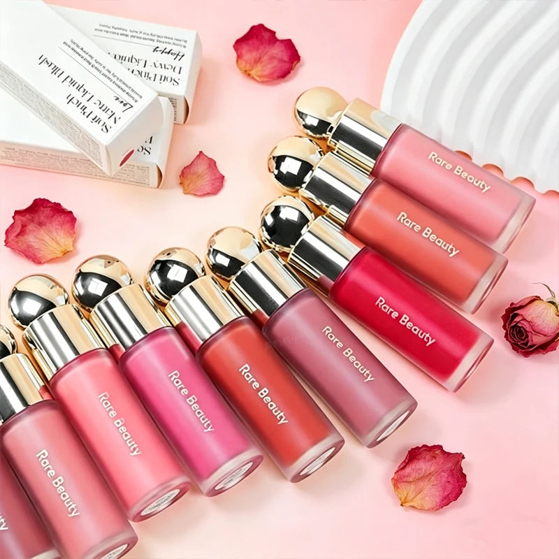 Rare Beauty Liquid Blush Lipstick Eyes Cheek Blusher Waterproof Mositure Face Contour Shadow Liquid Lip Gloss Rouge Plump Makeup