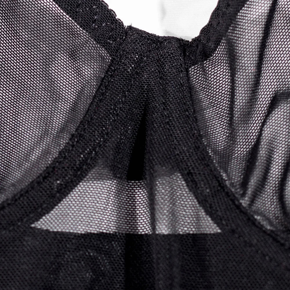 Sexy Sheer Lace Babydoll Open Crotch Lingerie Transparent Backless Night Dress Erotic Costume Exotic Women Underwear