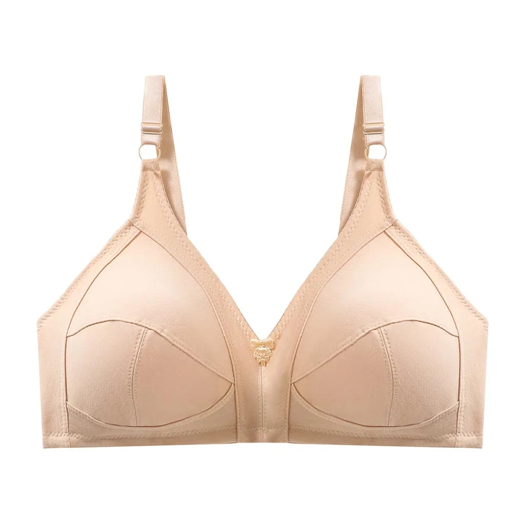 Ruralbras Minimizer Push Up Bras For Women Wireless Full Coverage Cotton Bra Seamless Top Plus Size 38 - 50 C D E F Cup BH C01