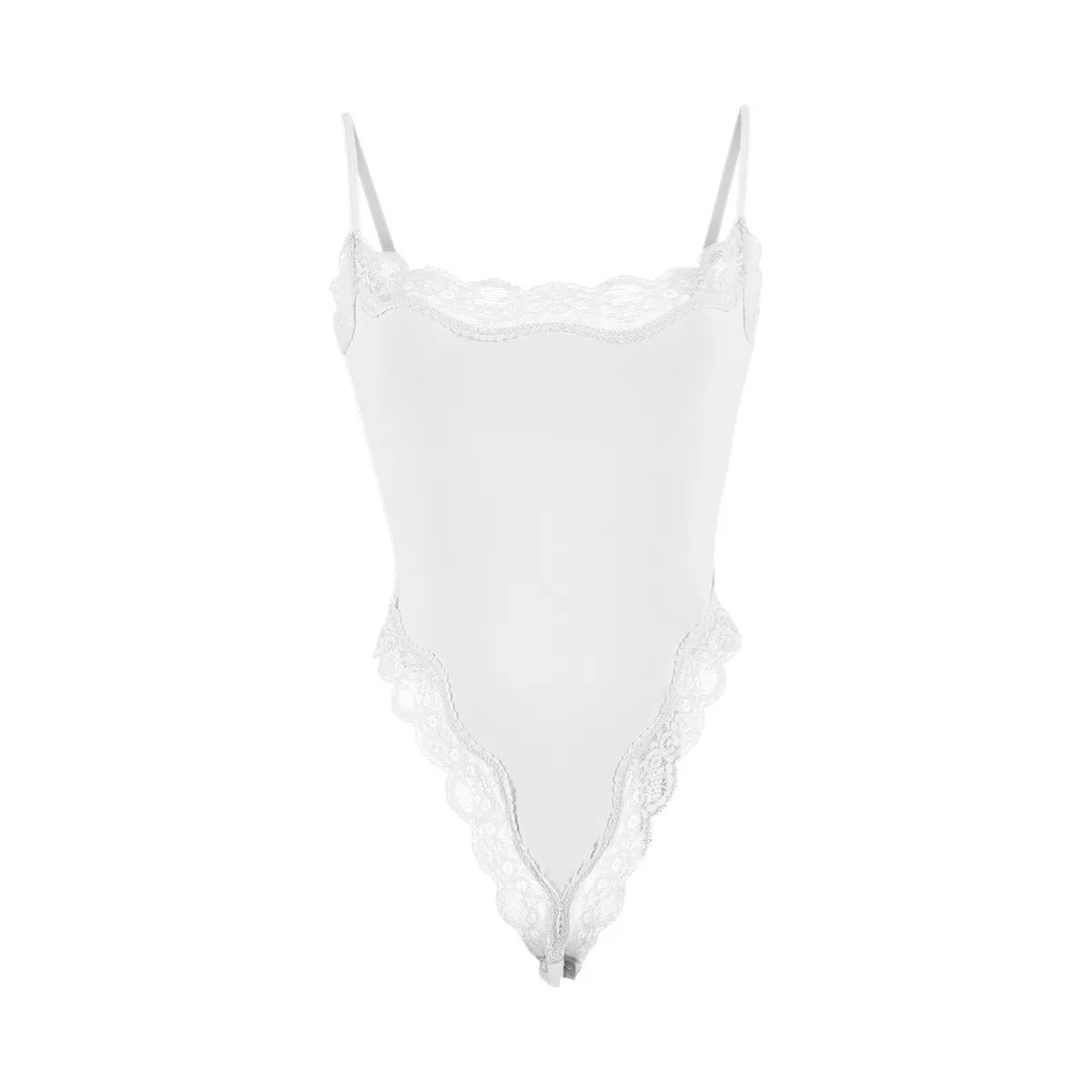 Meet'r Lace Camisole Bodysuit Lingerie Ladies Lace-edged Sexy Body-shaping Shapewear G-string Inner Tight Corset Underwear