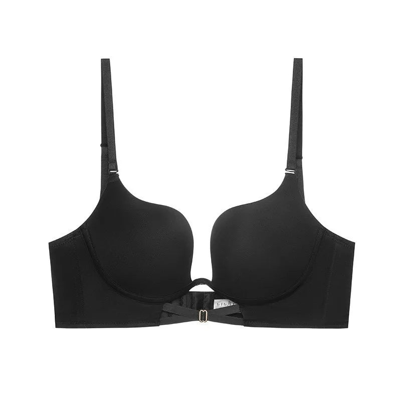 Push-Up Bras For Women Non-wire Fixed Cup Bra Deep-U Seamless Bralette U-Back Sexy Lingerie 3/4 Cup Soft Women's Underwear S-XL