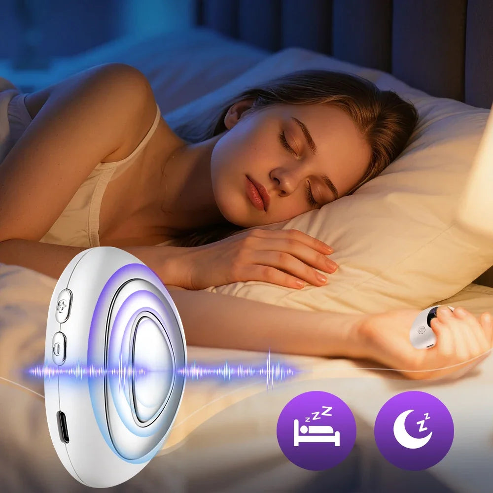 Microcurrent Sleep Aid Device EMS Sleep Aid Machine Sleep Instrument for Insomnia Stress Anxiety Relief Palm Pulse Massager