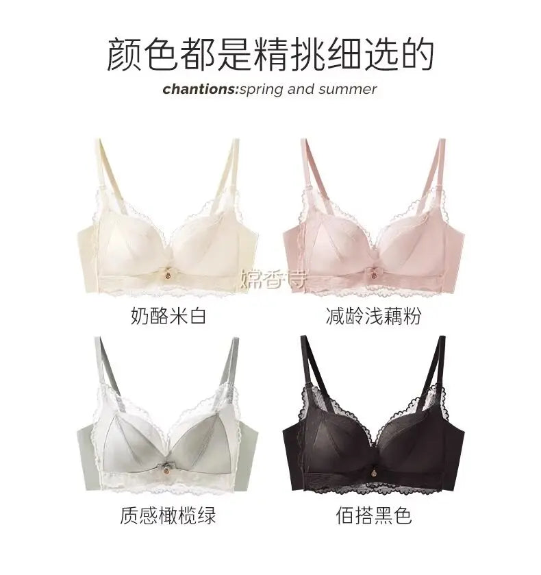 Push Up Bras for Women Small Bust Padded Wireless Anti Sagging Full Coverage Shaper Bralette Plus Size