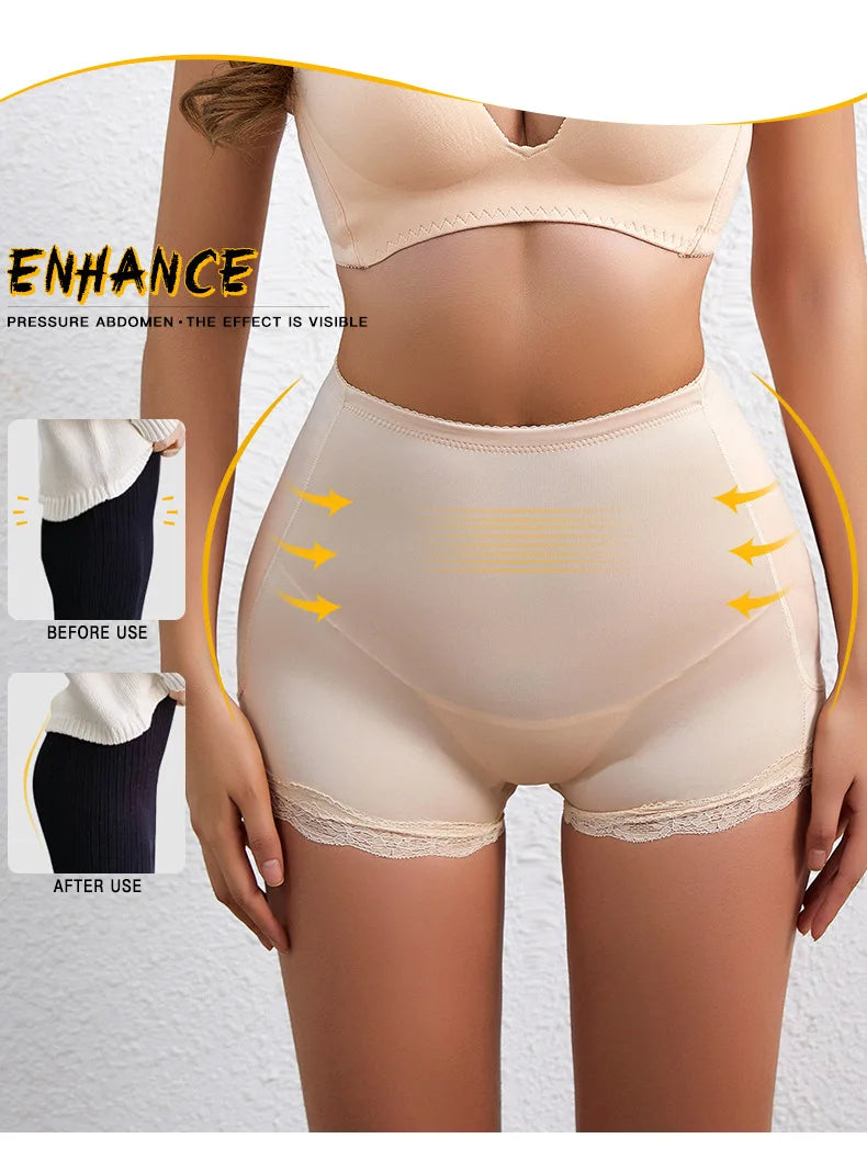 Body Shaper Underwear With Hips Pads Filler Sexy Butt Lifter Enhancer Control Panties Belly Smooth Shapewear Fake Buttock Plus