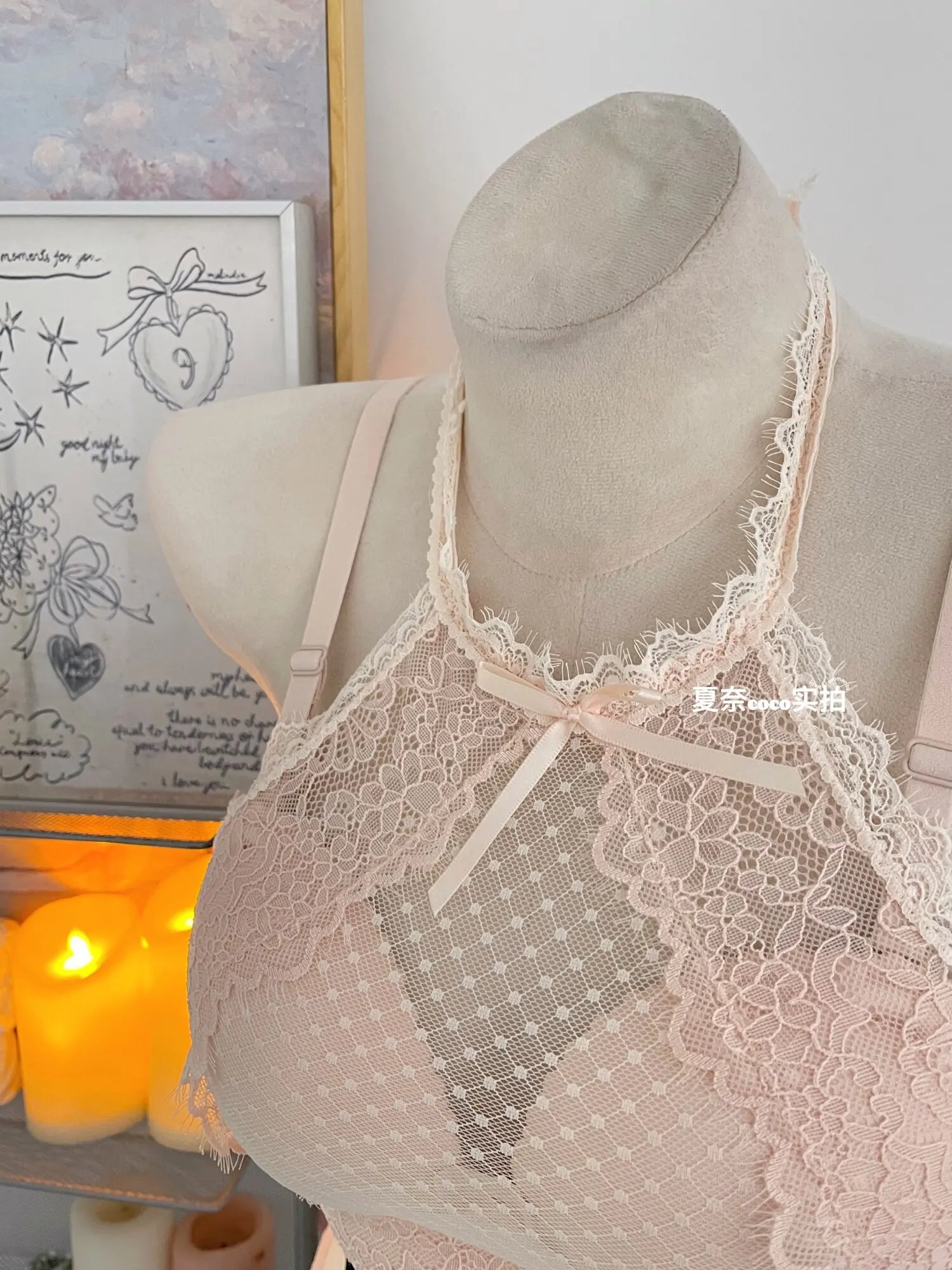 Lace Plunge Bra Push Up Bralette See Through Mesh Lingerie Double Layer Deep V Top Flattering Fit for Petite Bust Everyday Wear