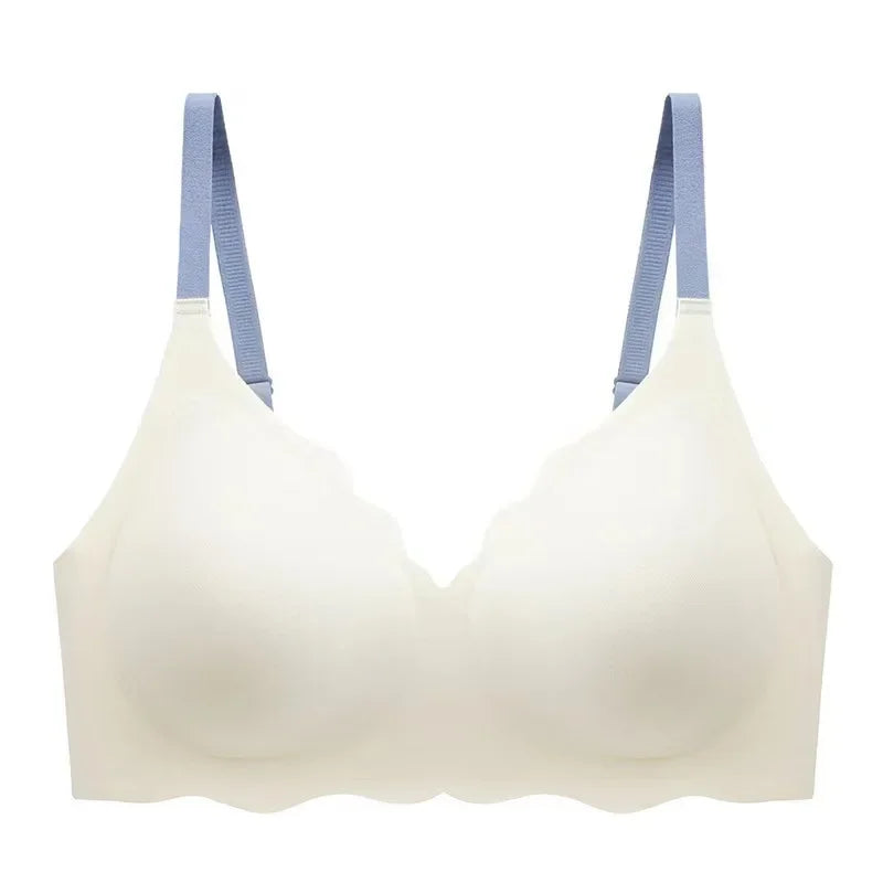Wireless Push Up Bra Pull Together Sexy Crystal Jelly Seamless Women Bras Underwear Back Closure Female Lingerie