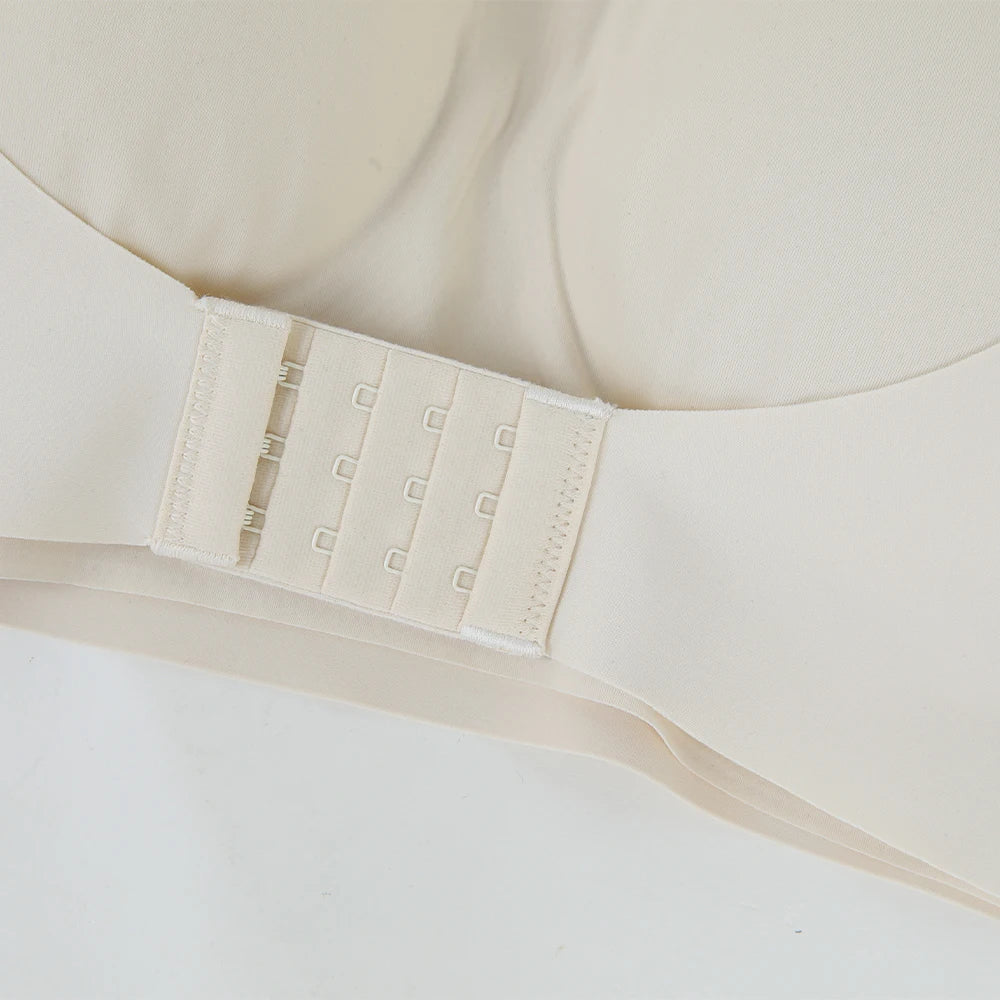 Women Strapless Padded Bra Seam-free Front Button Cross Bandage Bras Comfortable Smooth Plus Size Lingerie for Women