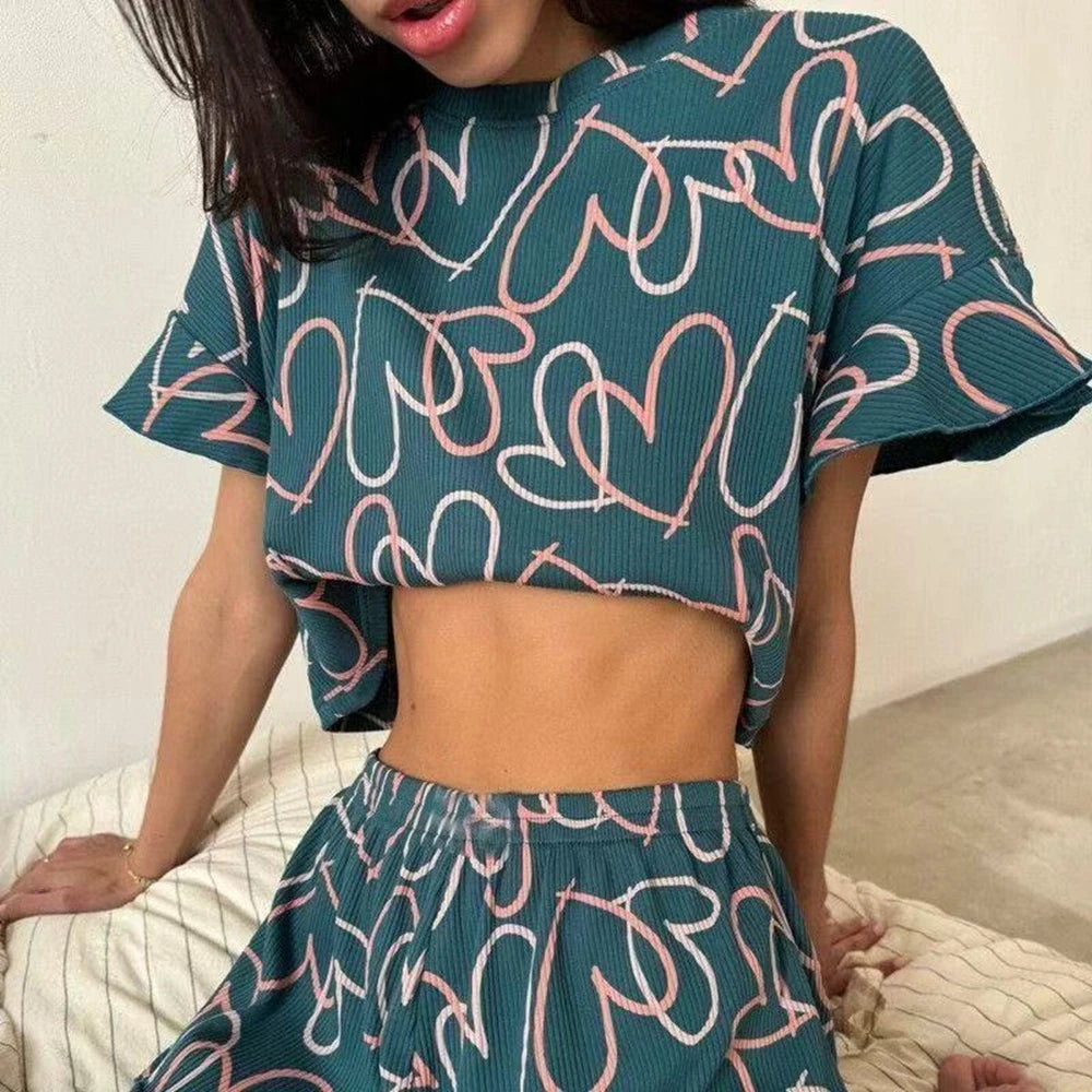 Summer Pajamas Set Women Summer Trousers Sets Pijama Women's Pajama Sleepwear Woman Sleeping Sexy Sleep Lounge Underwear