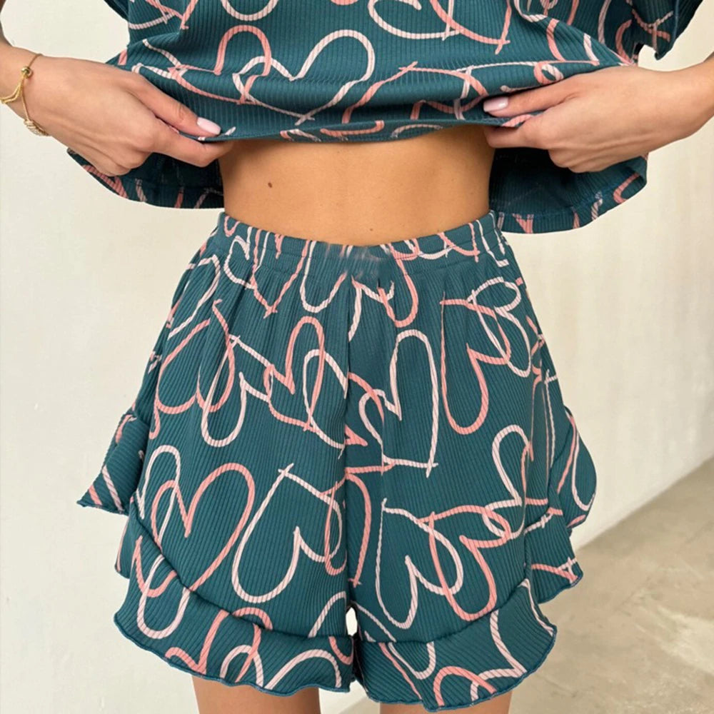 Summer Pajamas Set Women Summer Trousers Sets Pijama Women's Pajama Sleepwear Woman Sleeping Sexy Sleep Lounge Underwear