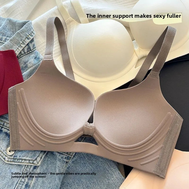 Anti Sagging Bra for Small Breasts, Seamless Wireless Bra with Side Coverage, Breathable Non Padded Bralette