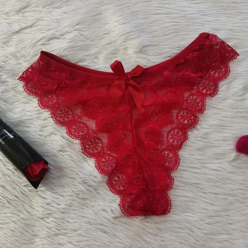 Sexy Lace Thong Women Butterfly Low Waist Panties Transparent Underwear Ladies Briefs Lingere Panty Underware Womens Lingerie
