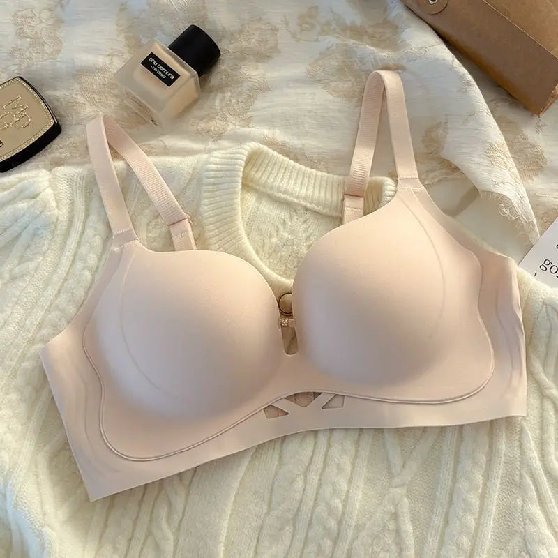 Push Up Bras for Small Chest  Invisible Skin Tone Plunge Bra with Lift No Show Coverage Comfortable Minimizer Strapless Adhesive