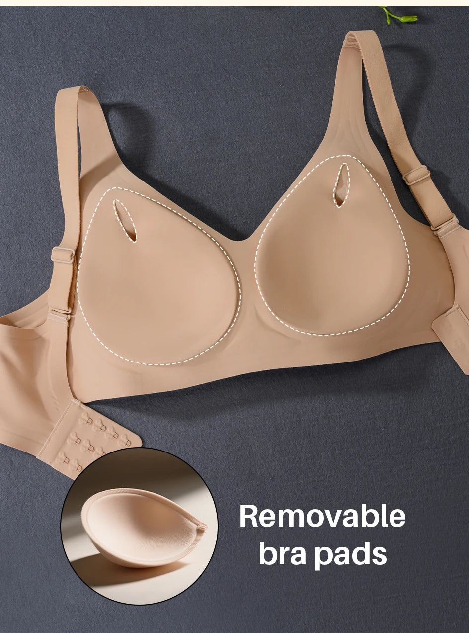 Wireless Bra for Women Seamless Push Up Bras Comfortable V-Shaped Gathering Underwear BCD Cup Intimate Lingerie