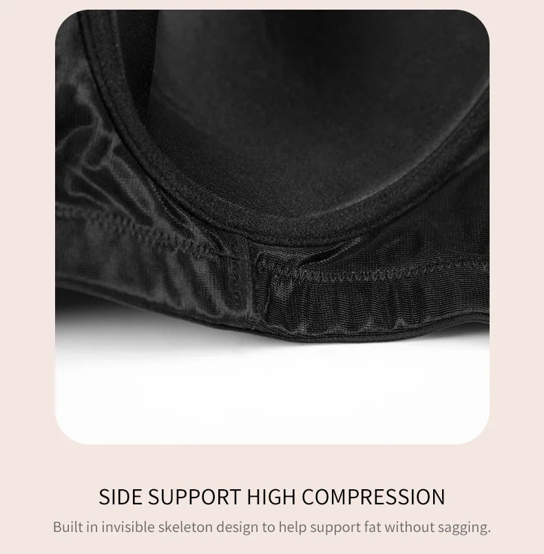 Women Full Coverage Push Up Bra Underwire Sculpting Uplift Shapewear Deep Cup T Shirt Bra Hide Back Fat Smoothing Brassiere