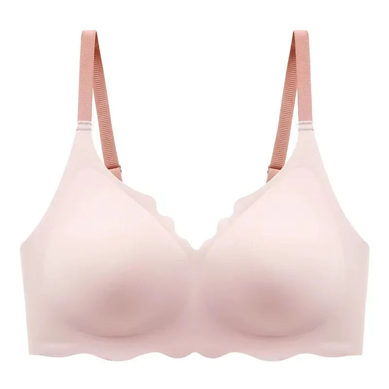 Wireless Push Up Bra Pull Together Sexy Crystal Jelly Seamless Women Bras Underwear Back Closure Female Lingerie