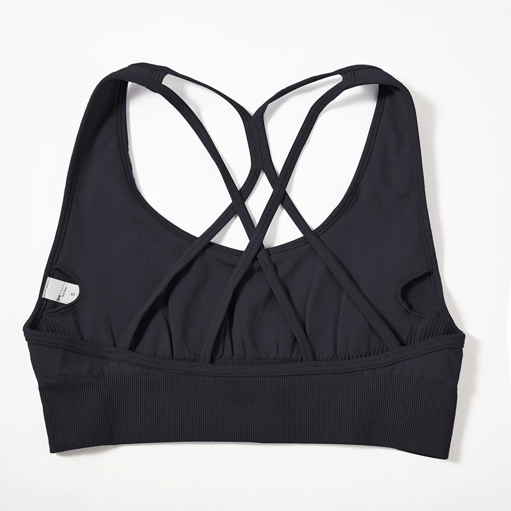 Women Yoga Bras Sexy Backless Sports Top Women Shockproof Breathable Underwear Bra Sports Top For Women Fitness Gym Top