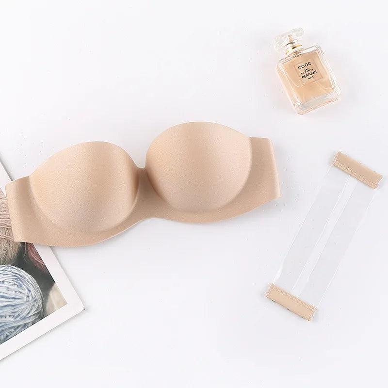 Sexy Strapless Bras Women Wireless Bralette Soft Female Underwear Ladies Seamless Bras Invisible Bra With 2pcs Straps