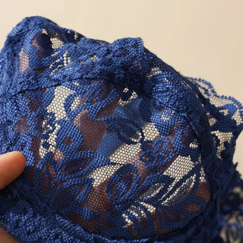 Women Sexy Lace Thin Bras Plus Size Push Up Bralette Hollow Out Lingerie Embroidery Bra Brassiere Female Underwired Underwear