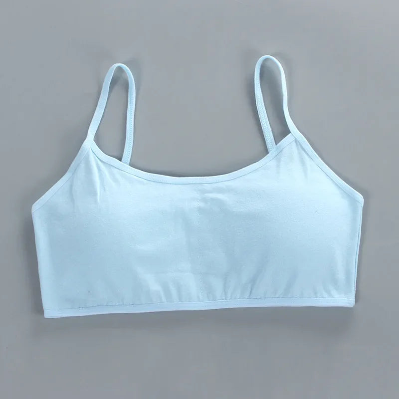 Wireless Comfortable Sports Bra Vest for Teenage Girls Student Kids Young Children Solid Small Underwears Underclothes