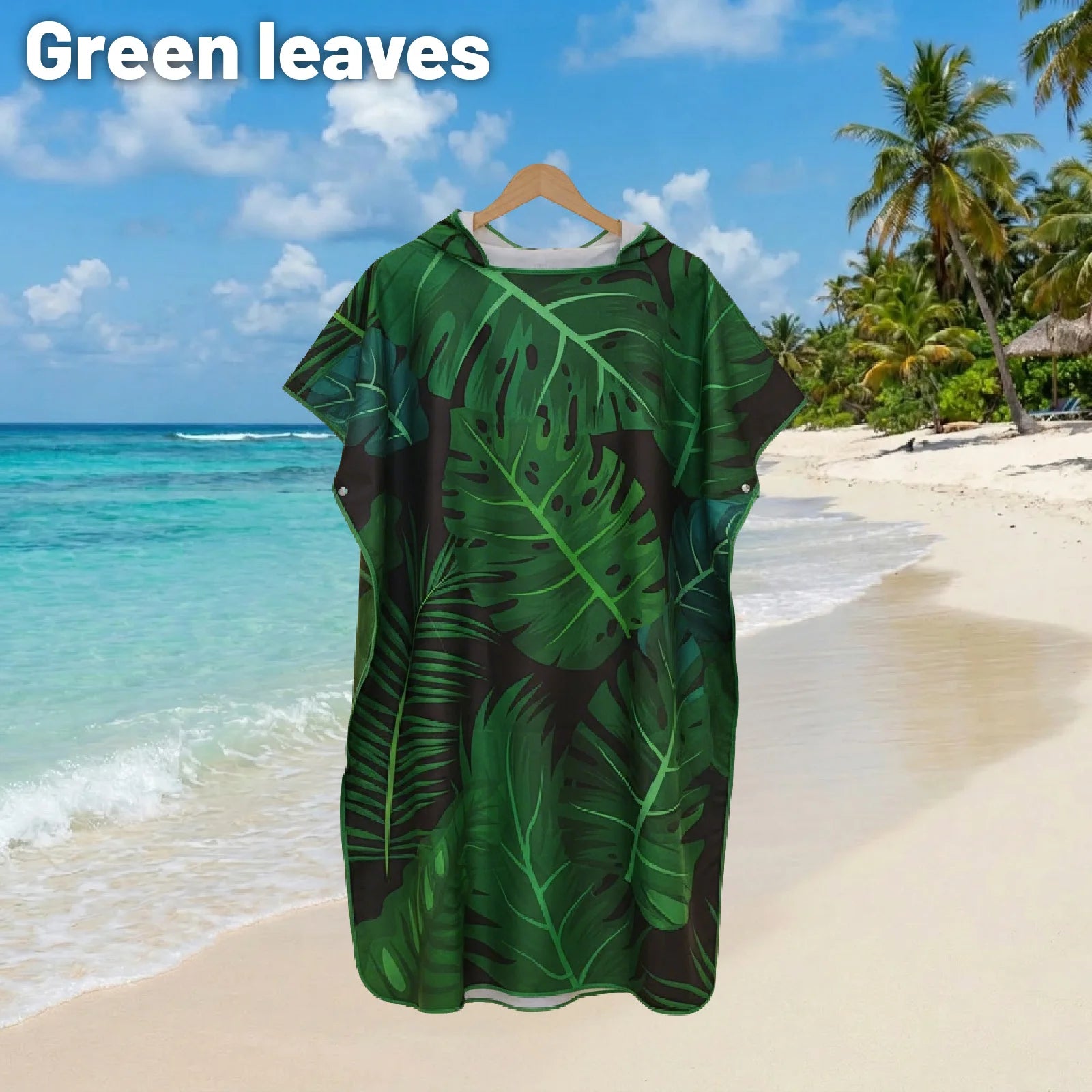 Hooded Beach Cover-Up Robe - Ultra-Soft Quick-Dry Microfiber Towel Sun Protection Swimwear Surf Cover-Up and Privacy Wrap