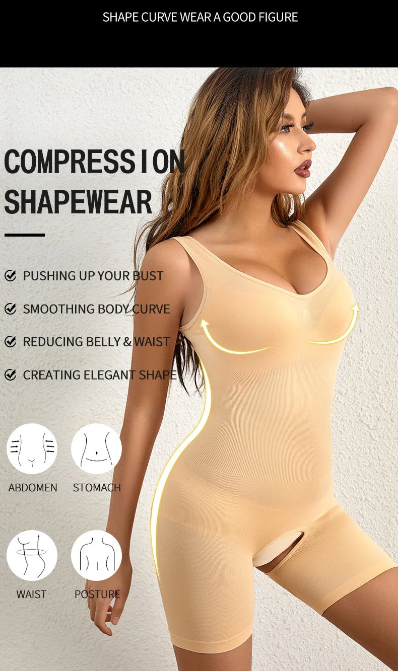 Shapewear Women's Postpartum Waist and Belly Shapewear Open-file Large-size Beauty Tight-fitting Chest Support Shapewear