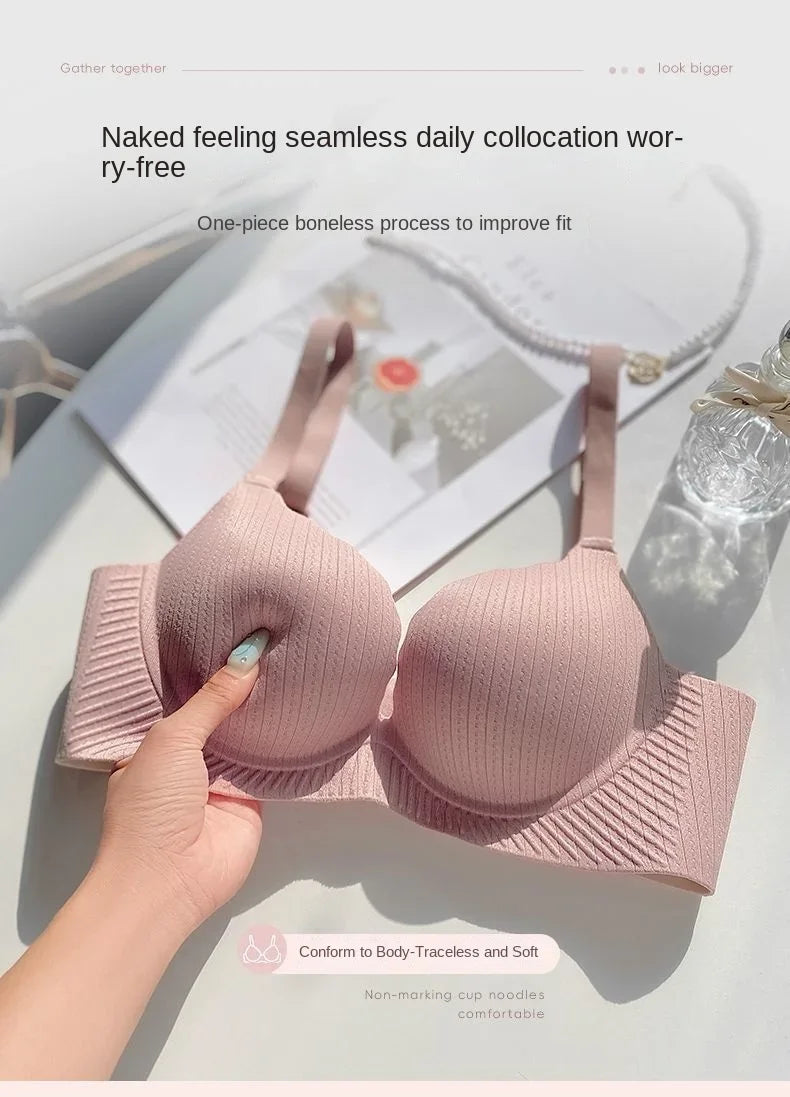 Ultra Thick 6CM Push up Bra for Small Chest Padded No Steel Ring Comfortable Sexy Lift Lingerie Flat Chest Women