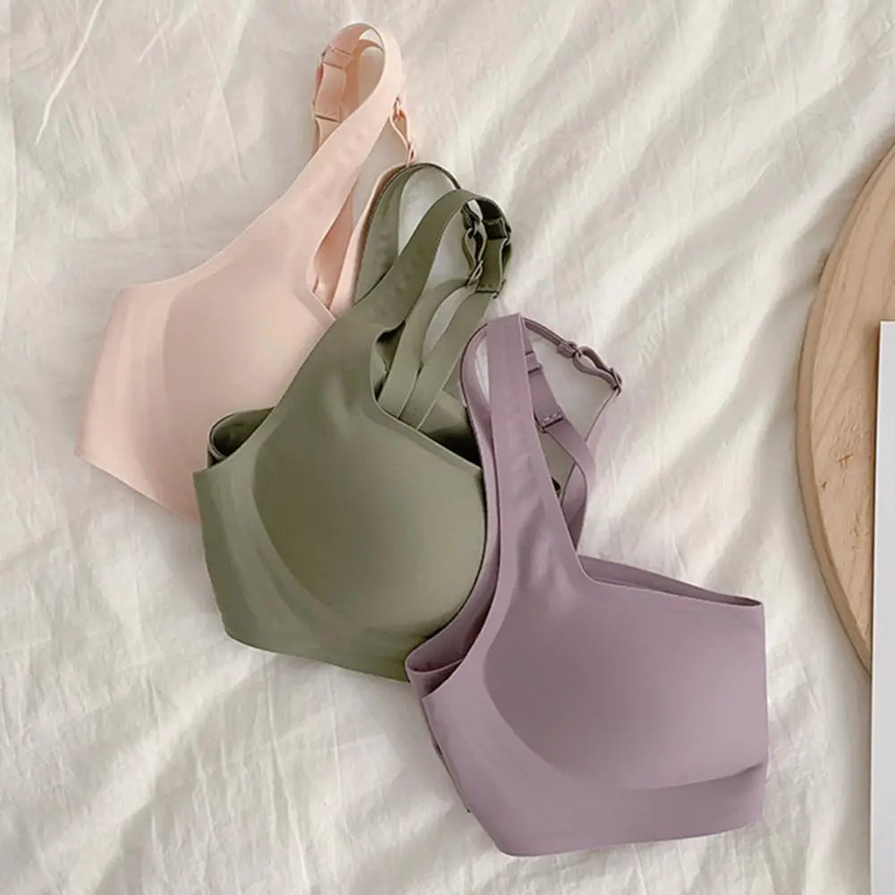 Women Bra Square Neck Wireless No Trace Thin Lingerie Padded Small Breasts Close Together Padded Bra Prevent Sagging Push Up Bra