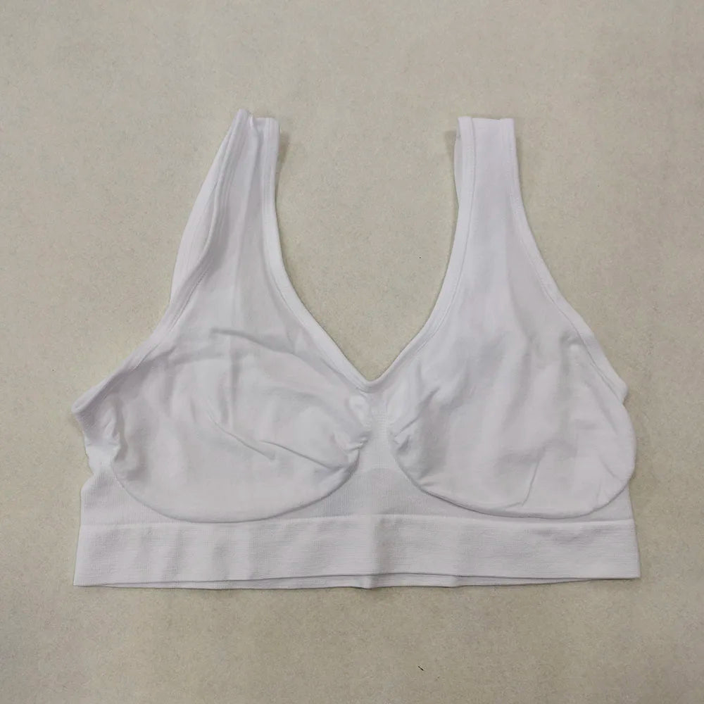 unlined Seamless Bra Vest Women sleep Underwear yoga sports Brassiere Big Size Top no sponge insert pad Bralette