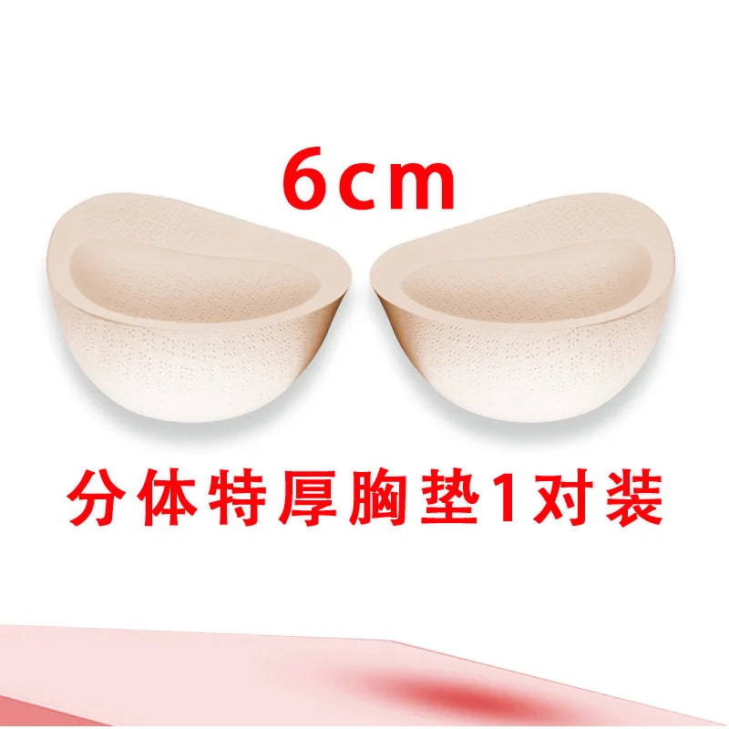 8cm Extra Thick Push Up Pads Removable Padded Bra Inserts Small Chest Latex Sponge Enhancing Inserts Sports Bras Full Coverage