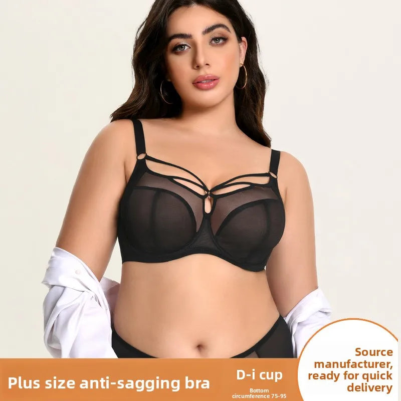 Minimizer Bra for Plus Size Women Full Coverage Wireless Bra D-I Cups | Anti-Sagging Support Breathable Minimize Bust Size