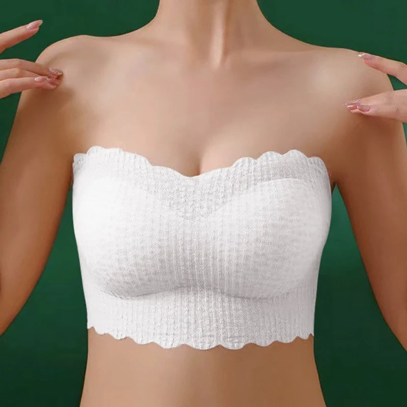 Women Seamless Bralette Sexy Invisible Bra Tube Tops Strapless Bras Lingerie Wireless Wedding Brassiere Push Up Underwear
