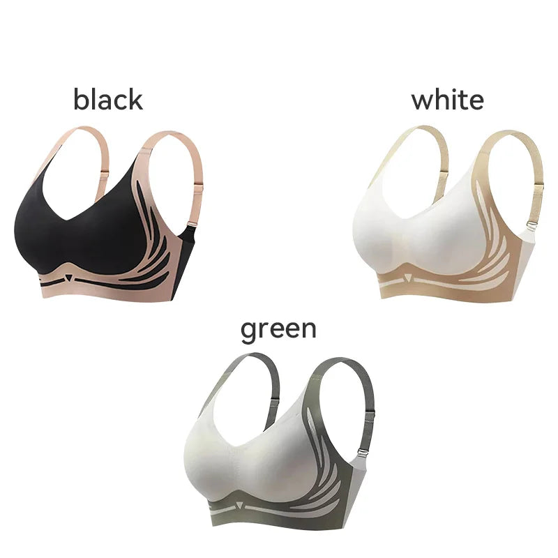 Push-Up Bras For Women Anti-sagging Lift-Up Bra Non-wired Brassiere Seamless Lift-up Yoga Fitness Sleep Vest Sports Brassiere