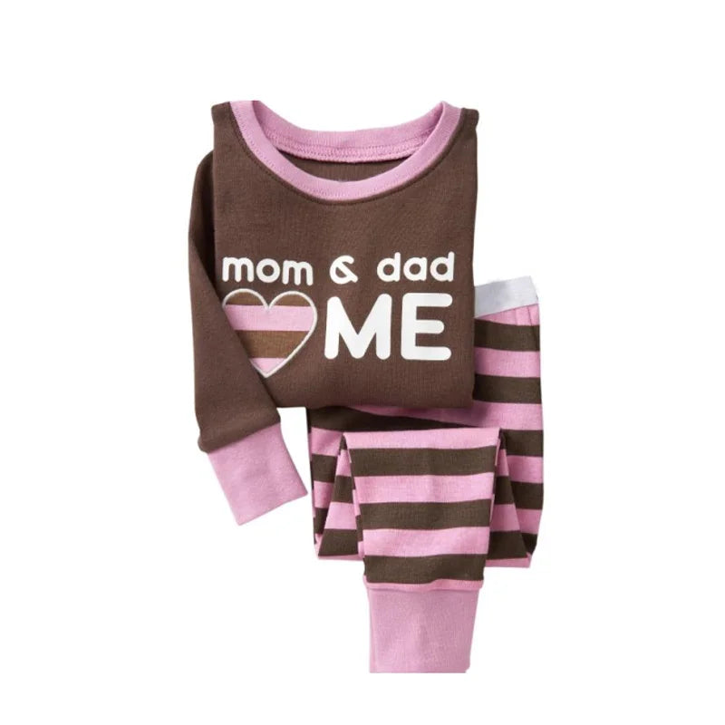 kids pajamas set baby pijama boys animal embroidery sleepwear girls cute 100% cotton soft nightwear children clothing homewear