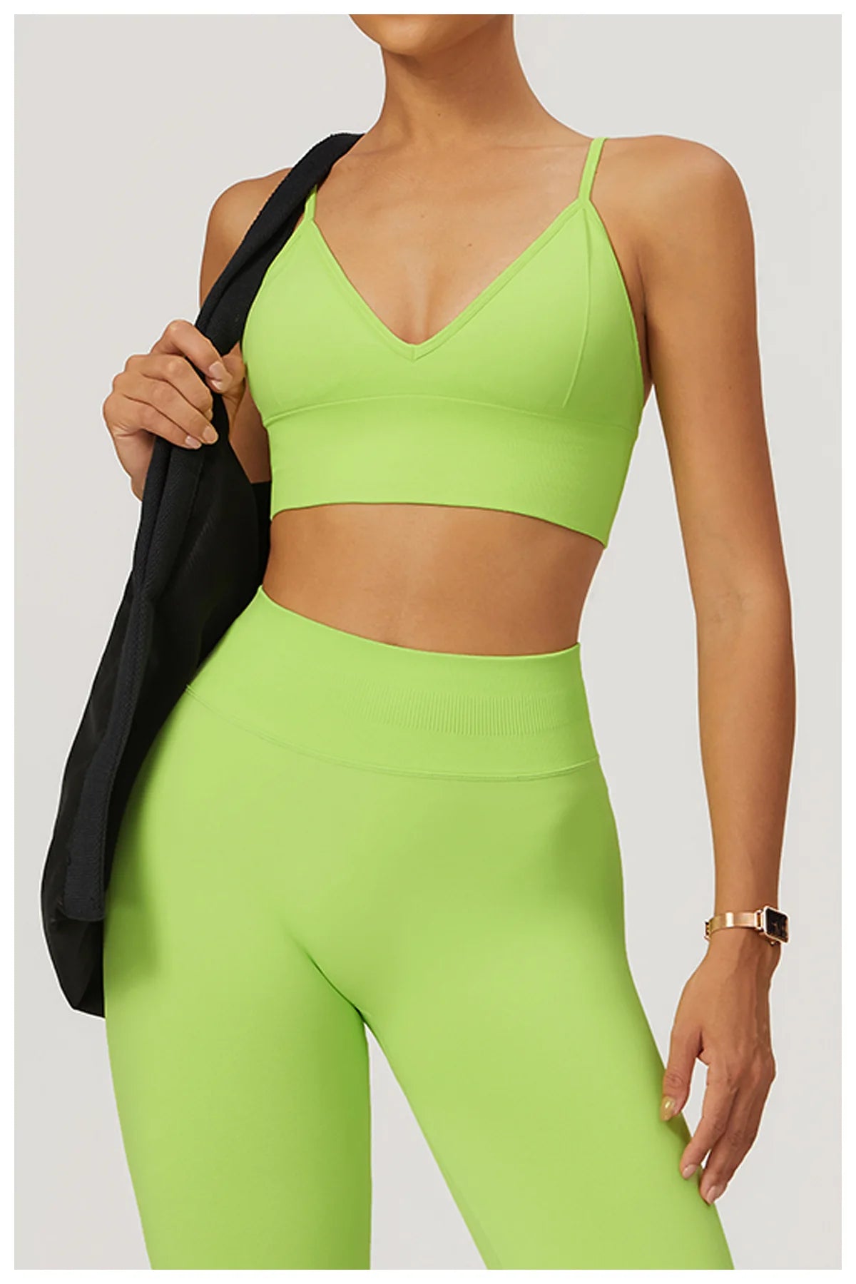 HBC Seamless Sports Bras for Women Fitness Yoga Bras With Removable Pads Adjustable Straps Gym Vest Top Bra Running Crop Top