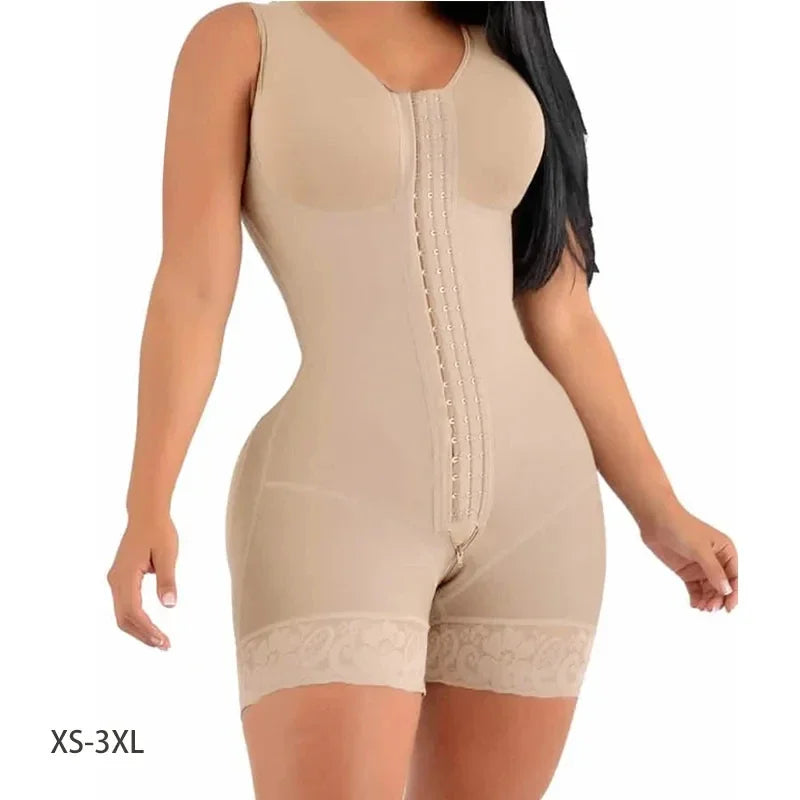 Full Body Shaper High Compression Shapewear Girdle With Brooches Bust For Postpartum Slimming Sheath Belly Fajas Slimming