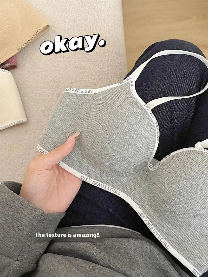 Wireless Push Up Bra for Small Chest - Seamless Anti-Sagging Invisible Bralette, Enhance Lift Comfort No Trace (Letter Design)