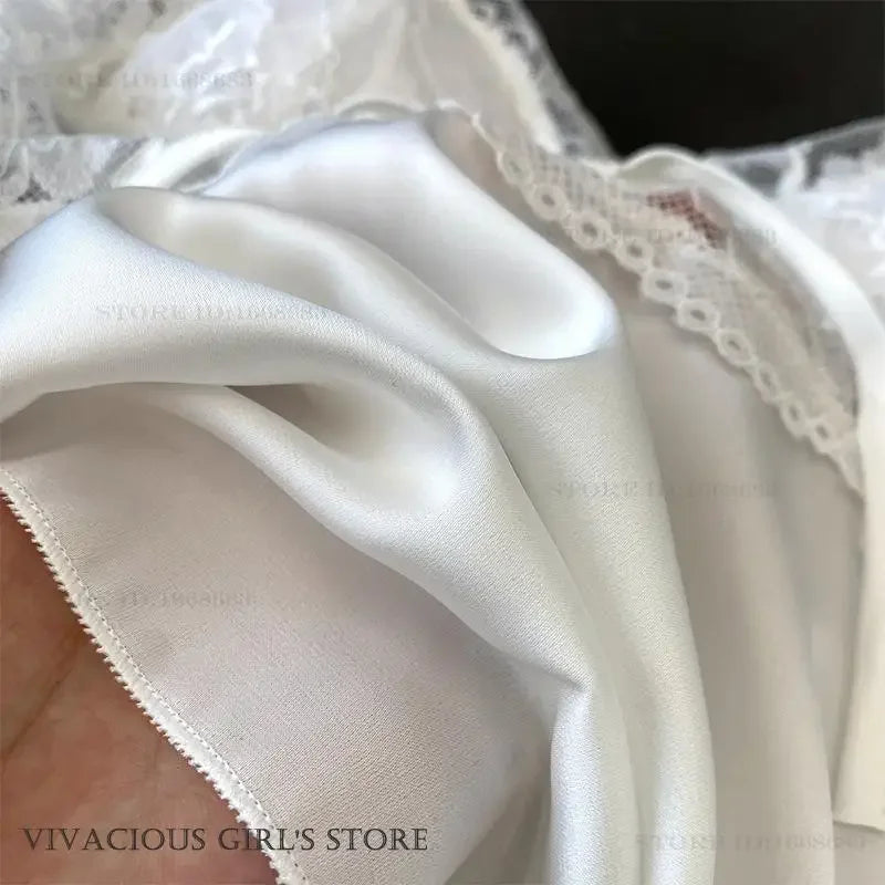 Sexy Intimate Lingerie Pajamas Set Hollow Out Lace Cami Shorts Pijamas Suit Spring Summer New Sleepwear Home Clothes Loungewear