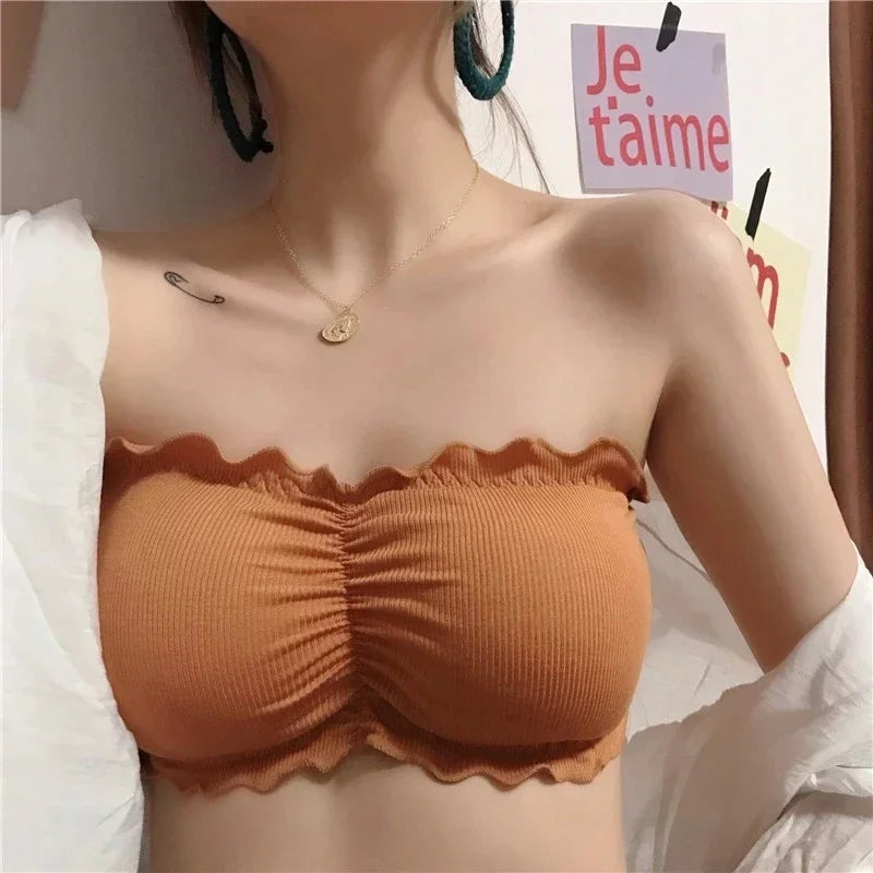 Women Sexy Strapless Bra Invisible Push Up Bras Underwear Seamless Solid Color Without Straps Bralette Lingerie Bras Bra Female
