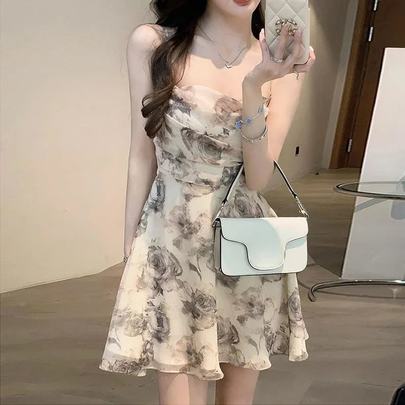 Slip Woman Dress Mini Sundress Off Shoulder Clothes Dresses for Women 2025 Beach Short Promotion Cheap Casual Retro New in X Y2k