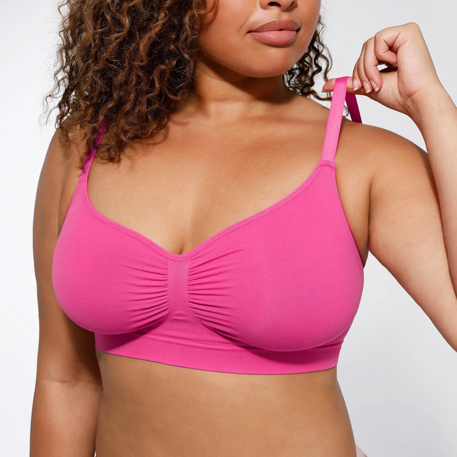 Adjustable Shoulder Straps Breasts Bra Seamless Bras Full Coverage Wireless Push Up Bra For Women Comfort Sculpting Bralettes