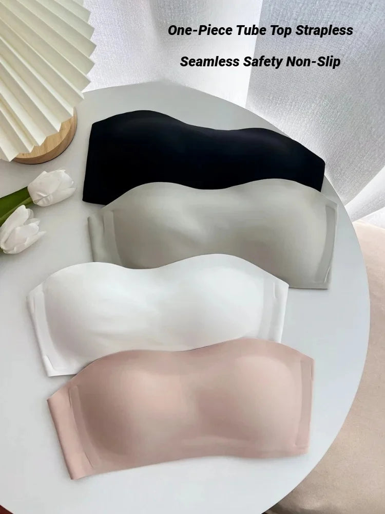 Bras For Women Non-Wire Bra Invisible Cup Padded Brassiere Seamless Underwear Female Sexy Lingerie Women'S Without Straps