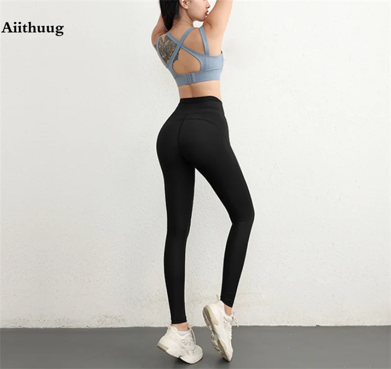 Aiithuug Sports Bras for Yoga Gym Workout Crop Top Fitness Tops Bounce Control Jogging Bras Push Up Running Top Active Wear