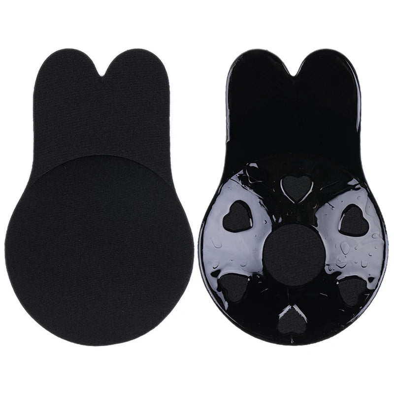 Sexy Push Up Bras Reusable Sticky Breast Lift Up Nipple Cover Rabbit Bra Pad For Women Adhesive Silicone Strapless Invisible Bra