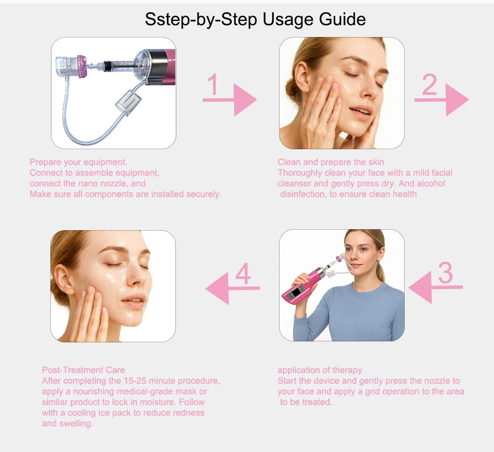 Vacuum Activated Hyaluronic Acid Beauty Gun Negative Pressure Moisturizing Microcrystal Pen Beauty Tool