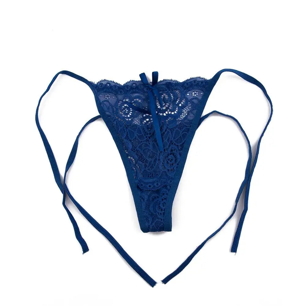 Women's Sexy Intimates Underwear Low Waist Lace Floral Transparent Lingerie Knickers