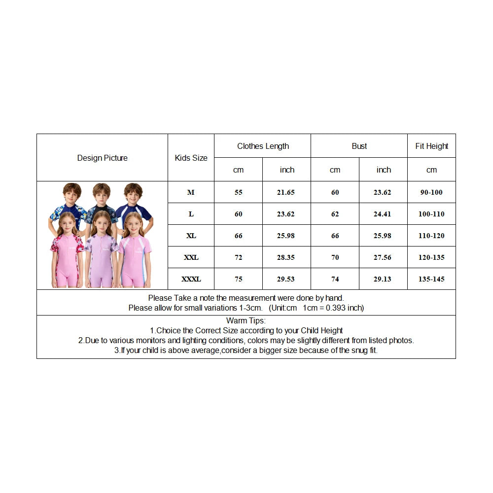 One-Piece Swim Suits Boys Swimsuits Fashion Sun Protect Girls Swimwear Kids Bathing Suit Cartoon Quick Drying Swimming Clothes