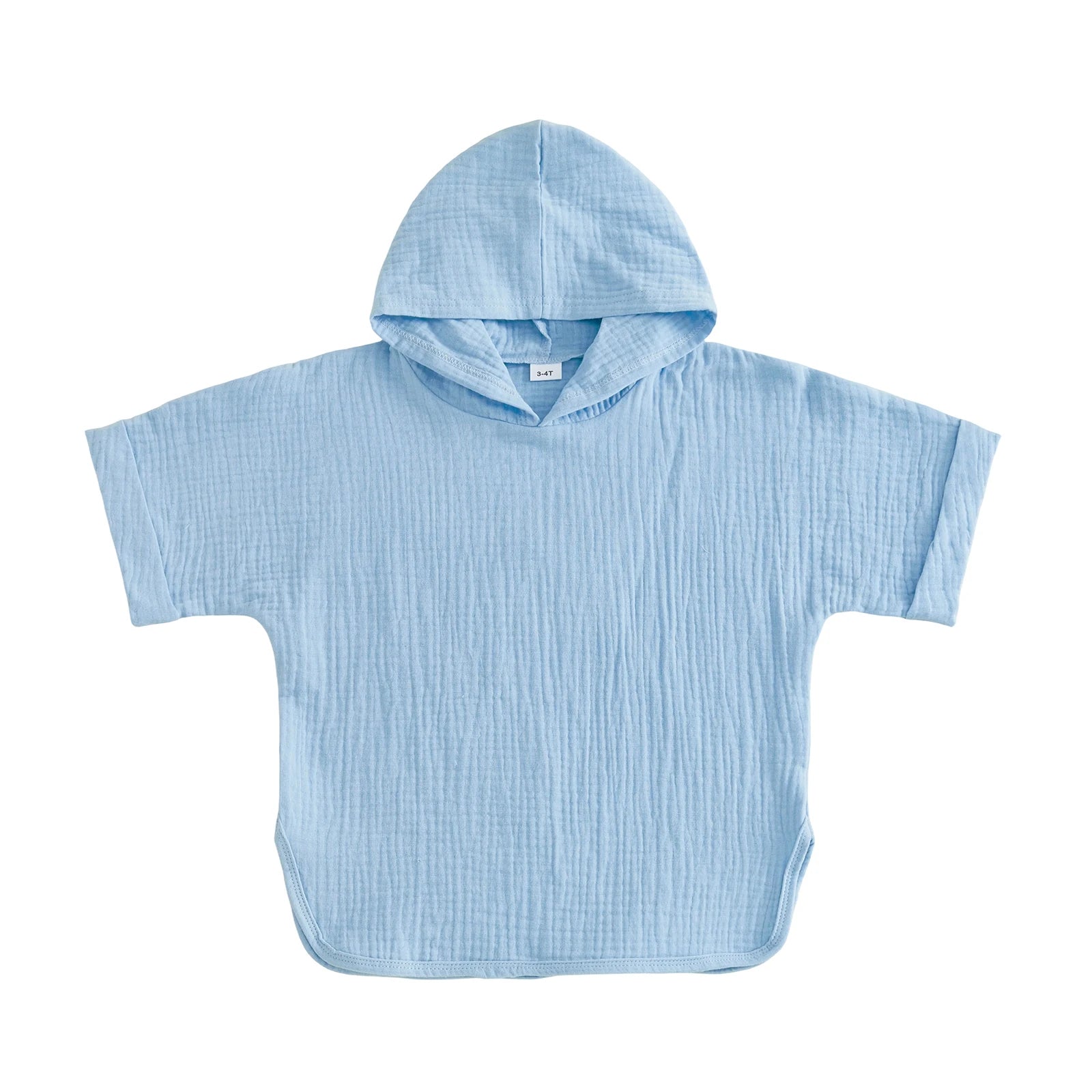 Kids Girls Boys Swim Cover-up, Toddler Hooded Bath Towel Solid Color Beach Clothes