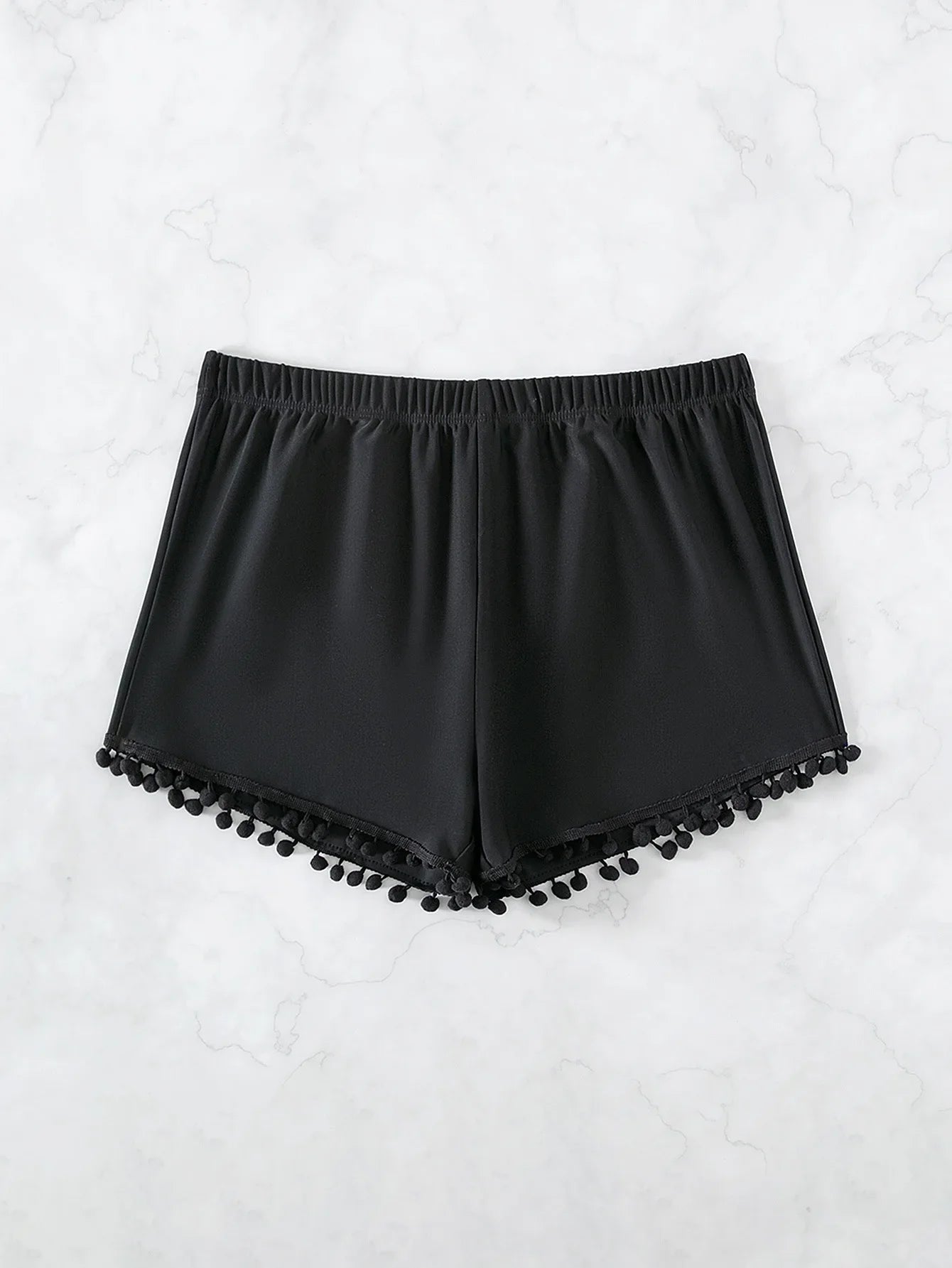 High Waist Bikini Shorts Bottoms Women Swimming Mesh Ruffle Pleated Panties Summer Ladies Black Bathing Suit Swim Shorts Bottom
